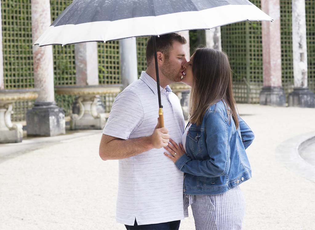 Versailles secret proposal Cody + Leah