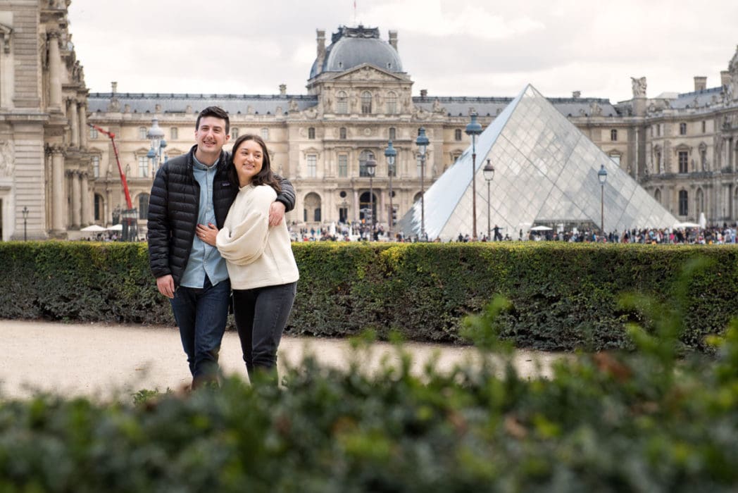 Paris secret proposal at the Louvre