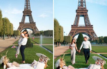 Sunrise proposal in Paris