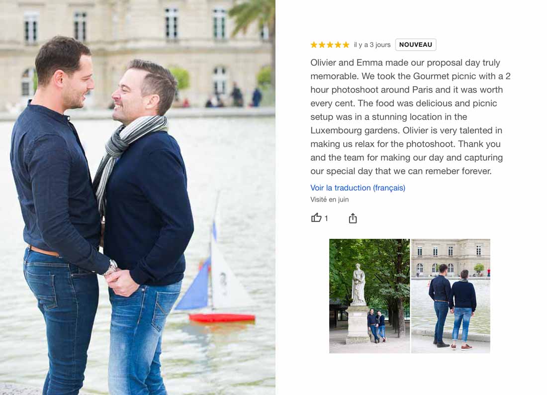 A Gay proposal in Paris