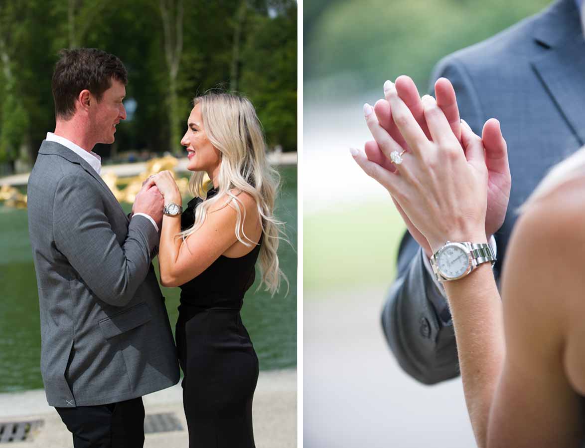 A Versailles engagement photo session