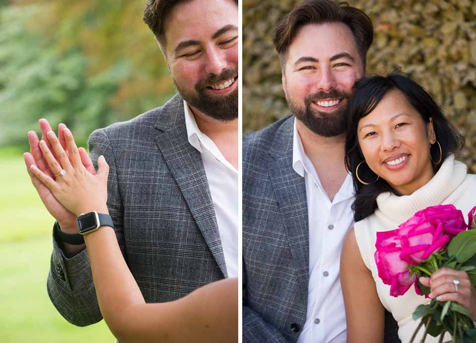 A Surprise Engagement at the gardens of Versailles