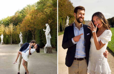 A gorgeous fall engagement at the gardens of Versailles
