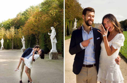 A gorgeous fall engagement at the gardens of Versailles